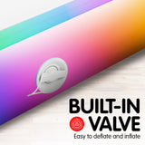 NNEDPE 4m x 1m Airtrack Tumbling Mat Gymnastics Exercise Inflatable - Rainbow