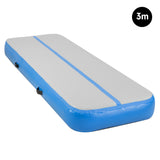 NNEDPE 3m x 1m Air Track Inflatable Gymnastics Tumbling Mat - Blue