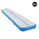 NNEDPE 5m x 1m Air Track Inflatable Gymnastics Tumbling Mat - Blue