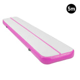 NNEDPE 5m x 1m Air Track Inflatable Gymnastics Tumbling Mat - Pink
