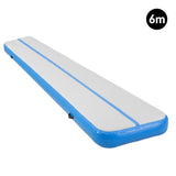 NNEDPE 6m x 1m Air Track Inflatable Gymnastics Tumbling Mat - Blue