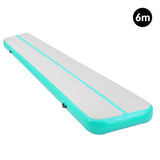 NNEDPE 6m x 1m Air Track Inflatable Gymnastics Tumbling Mat - Green