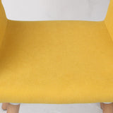 NNEIDS 2x Dining Chairs Seat French Provincial Lounge Contemporary Chair Yellow