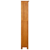 NNEVL 5-Tier Bookcase 70x22x140 cm Solid Oak Wood