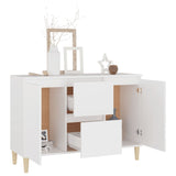 NNEVL Sideboard White 103.5x35x70 cm Chipboard
