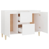 NNEVL Sideboard White 103.5x35x70 cm Chipboard