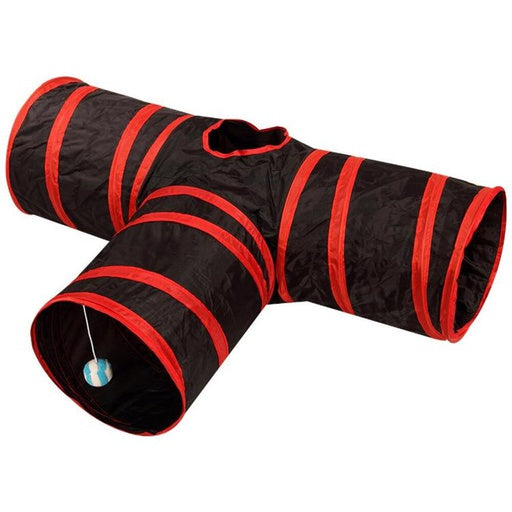 NNEWDS Floofi 4 Holes Cat Tunnel (Red)