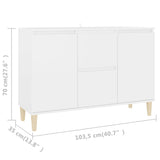 NNEVL Sideboard White 103.5x35x70 cm Chipboard