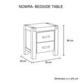 NNEDSZ Pieces Bedroom Suite in Solid Wood Veneered Acacia Construction Timber Slat King Single Size Oak Colour Bed, Bedside Table