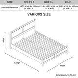 NNEDSZ Pieces Bedroom Suite Natural Wood Like MDF Structure Queen Size White Ash Colour Bed, Bedside Table