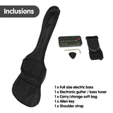 NNEDPE Karrera Electric Bass Guitar Pack - Blue