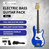 NNEDPE Karrera Electric Bass Guitar Pack - Blue