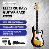 NNEDPE Karrera Electric Bass Guitar Pack - Sunburst