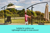 NNEDPE Sorrento Outdoor Living Cantilever Umbrella 2.7M - Beige