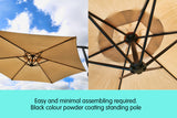 NNEDPE Sorrento Outdoor Living Cantilever Umbrella 2.7M - Beige