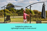 NNEDPE Sorrento Outdoor Living Cantilever Umbrella 2.7M - Charcoal