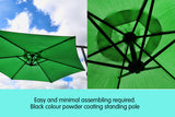 NNEDPE Sorrento Outdoor Living Cantilever Umbrella 2.7M - Green