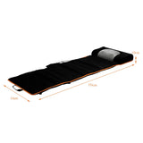NNECW Heating Massage Mat with 8 Vibration Motors for Home and Office Black