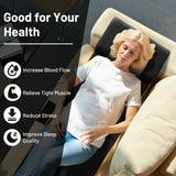 NNECW Heating Massage Mat with 8 Vibration Motors for Home and Office Black