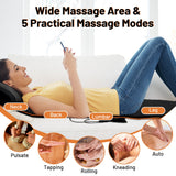 NNECW Heating Massage Mat with 8 Vibration Motors for Home and Office Black