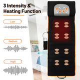 NNECW Heating Massage Mat with 8 Vibration Motors for Home and Office Black