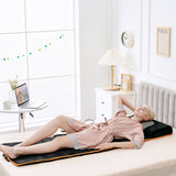 NNECW Heating Massage Mat with 8 Vibration Motors for Home and Office Black
