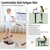 NNECW 360 Rotation Standing Desk Anti Fatigue Mat with Massage Points & Anti-slip Base