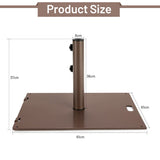 NNECW 18kg Heavy Duty Umbrella Base Stand with 2 Wheels and 3 Adapters