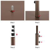 NNECW 18kg Heavy Duty Umbrella Base Stand with 2 Wheels and 3 Adapters