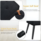 NNECW Modern Upholstered Flip Top Velvet Storage Ottoman Footrest