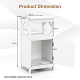 NNECW Single Door Storage Cabinet with Open Compartment for Home Living