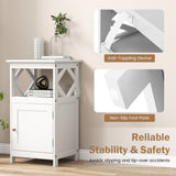 NNECW Single Door Storage Cabinet with Open Compartment for Home Living