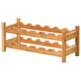 NNECW 2-Tier Bamboo Wine Rack with 12 Bottles Holder-Natural