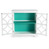 NNECW Buffet Sideboard Storage Cabinet with Glass Door for Kitchen Hallway -Green