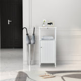 NNECW Modern Bathroom Storage Cabinet with Open Compartment & Adjustable Shelf