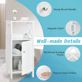 NNECW Modern Bathroom Storage Cabinet with Open Compartment & Adjustable Shelf