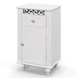 NNECW Bathroom Storage Cabinet with Solid Wood Legs for Living Room