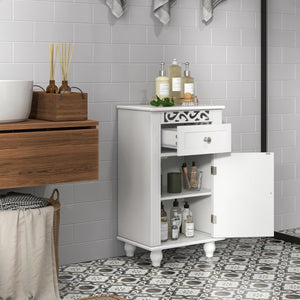 NNECW Bathroom Storage Cabinet with Solid Wood Legs for Living Room