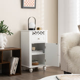 NNECW Bathroom Storage Cabinet with Solid Wood Legs for Living Room
