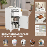 NNECW Bathroom Storage Cabinet with Solid Wood Legs for Living Room