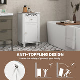 NNECW Bathroom Storage Cabinet with Solid Wood Legs for Living Room