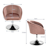 NNECW Modern Velvet Vanity Chair Height Adjustable Bar Stool with 360 Degree Swivel