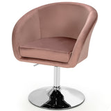 NNECW Modern Velvet Vanity Chair Height Adjustable Bar Stool with 360 Degree Swivel