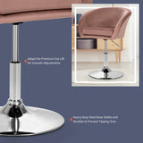 NNECW Modern Velvet Vanity Chair Height Adjustable Bar Stool with 360 Degree Swivel
