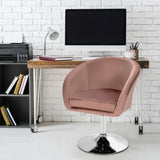 NNECW Modern Velvet Vanity Chair Height Adjustable Bar Stool with 360 Degree Swivel