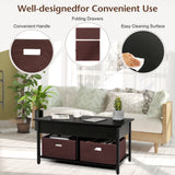 NNECW Multifunctional Pop-up Lift Top Coffee Table for Living Room-Black