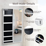 NNECW Jewelry Storage Cabinet with Full-Length Mirror for Bedroom