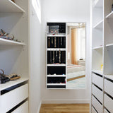 NNECW Jewelry Storage Cabinet with Full-Length Mirror for Bedroom