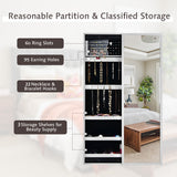 NNECW Jewelry Storage Cabinet with Full-Length Mirror for Bedroom