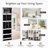 NNECW Jewelry Storage Cabinet with Full-Length Mirror for Bedroom
